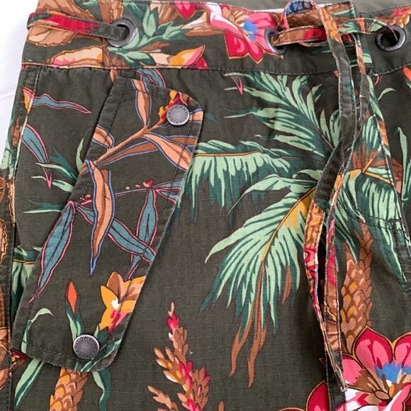 Tommy Hilfiger Cotton Multicolor Hawaiian Flowers Print Capri Size 10 - Picture 8 of 11